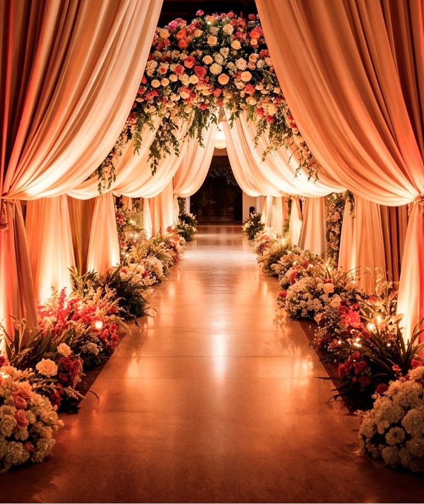 Event stage and lighting setup by EverCraft Events
